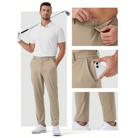 1pc ZUTY Men'S Golf Pants - Solid Color Nylon Sports Style, Skinny Fit, Medium Stretch with 5 Pockets, 4-Way Stretch Fabric, Regular Length, Casual Scene, Suitable for Fall/Winter, Ideal for Golf, Workout, and Athletic Activities 1pc ZUTY Men'S Golf Pants - Solid Color Nylon Sports Style, Skinny Fit, Medium Stretch with 5 Pockets, 4-Way Stretch Fabric, Regular Length, Casual Scene, Suitable for Fall/Winter, Ideal for Golf, Workout, and Athletic Activities
