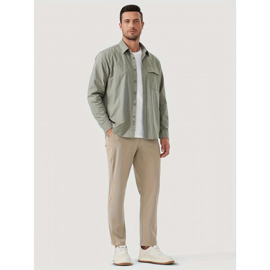1pc ZUTY Men'S Golf Pants - Solid Color Nylon Sports Style, Skinny Fit, Medium Stretch with 5 Pockets, 4-Way Stretch Fabric, Regular Length, Casual Scene, Suitable for Fall/Winter, Ideal for Golf, Workout, and Athletic Activities 1pc ZUTY Men'S Golf Pants - Solid Color Nylon Sports Style, Skinny Fit, Medium Stretch with 5 Pockets, 4-Way Stretch Fabric, Regular Length, Casual Scene, Suitable for Fall/Winter, Ideal for Golf, Workout, and Athletic Activities