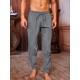 Men's Viking Renaissance-Inspired Casual Pants with Drawstring Waist and Tapered Legs - Solid Color, Polyester, Machine Washable Men's Viking Renaissance-Inspired Casual Pants with Drawstring Waist and Tapered Legs - Solid Color, Polyester, Machine Washable