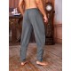 Men's Viking Renaissance-Inspired Casual Pants with Drawstring Waist and Tapered Legs - Solid Color, Polyester, Machine Washable Men's Viking Renaissance-Inspired Casual Pants with Drawstring Waist and Tapered Legs - Solid Color, Polyester, Machine Washable
