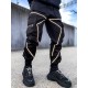 TOOLUCK Men's autumn and winter loose straight casual overalls, multi-pocket cuffs and reflective sports pants TOOLUCK Men's autumn and winter loose straight casual overalls, multi-pocket cuffs and reflective sports pants
