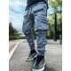 TOOLUCK Men's autumn and winter loose straight casual overalls, multi-pocket cuffs and reflective sports pants TOOLUCK Men's autumn and winter loose straight casual overalls, multi-pocket cuffs and reflective sports pants