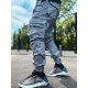 TOOLUCK Men's autumn and winter loose straight casual overalls, multi-pocket cuffs and reflective sports pants TOOLUCK Men's autumn and winter loose straight casual overalls, multi-pocket cuffs and reflective sports pants