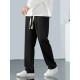 Men's Solid Color Casual Pants With Pockets And Drawstrings, Casual Breathable Pants, Can Be Worn In All Seasons, Suitable For Outdoor Activities Gifts Men's Solid Color Casual Pants With Pockets And Drawstrings, Casual Breathable Pants, Can Be Worn In All Seasons, Suitable For Outdoor Activities Gifts