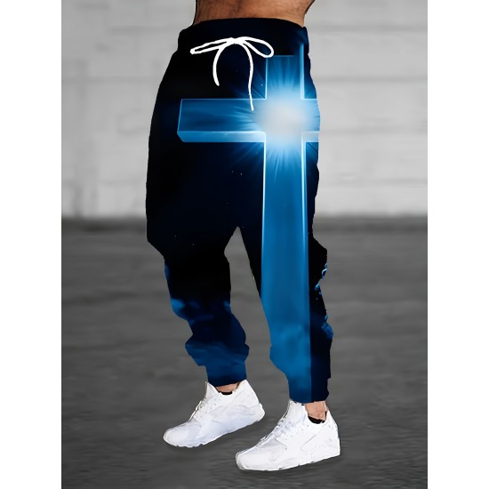 Retro Chic, Men's Slim-Fit Stretch Joggers - Vintage Style, Polyester, with Pockets | Perfect for Outdoor Activities & Casual Wear Retro Chic, Men's Slim-Fit Stretch Joggers - Vintage Style, Polyester, with Pockets | Perfect for Outdoor Activities & Casual Wear