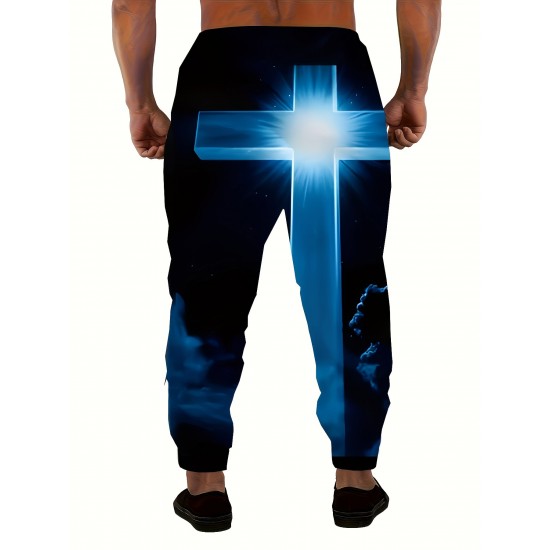 Retro Chic, Men's Slim-Fit Stretch Joggers - Vintage Style, Polyester, with Pockets | Perfect for Outdoor Activities & Casual Wear Retro Chic, Men's Slim-Fit Stretch Joggers - Vintage Style, Polyester, with Pockets | Perfect for Outdoor Activities & Casual Wear
