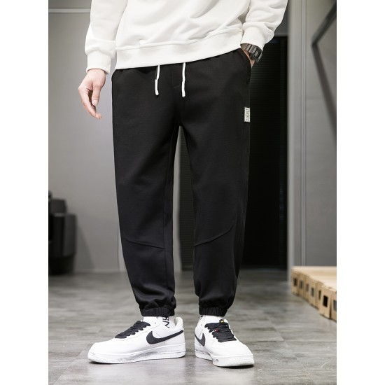 Men's Fleece-Lined Casual Joggers - Warm, Breathable Sweatpants for Fall/Winter | Thick Harem Style with Drawstring Waist & Pockets Men's Fleece-Lined Casual Joggers - Warm, Breathable Sweatpants for Fall/Winter | Thick Harem Style with Drawstring Waist & Pockets