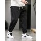 Men's Fleece-Lined Casual Joggers - Warm, Breathable Sweatpants for Fall/Winter | Thick Harem Style with Drawstring Waist & Pockets Men's Fleece-Lined Casual Joggers - Warm, Breathable Sweatpants for Fall/Winter | Thick Harem Style with Drawstring Waist & Pockets