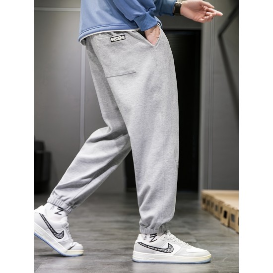 Men's Fleece-Lined Casual Joggers - Warm, Breathable Sweatpants for Fall/Winter | Thick Harem Style with Drawstring Waist & Pockets Men's Fleece-Lined Casual Joggers - Warm, Breathable Sweatpants for Fall/Winter | Thick Harem Style with Drawstring Waist & Pockets