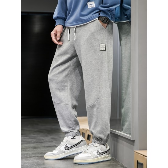 Men's Fleece-Lined Casual Joggers - Warm, Breathable Sweatpants for Fall/Winter | Thick Harem Style with Drawstring Waist & Pockets Men's Fleece-Lined Casual Joggers - Warm, Breathable Sweatpants for Fall/Winter | Thick Harem Style with Drawstring Waist & Pockets